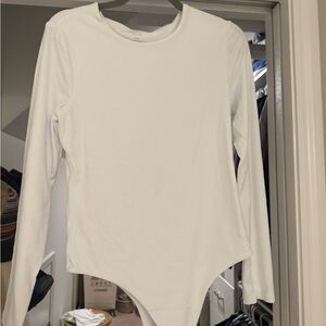 nuuds Classic White Long Sleeve Bodysuit